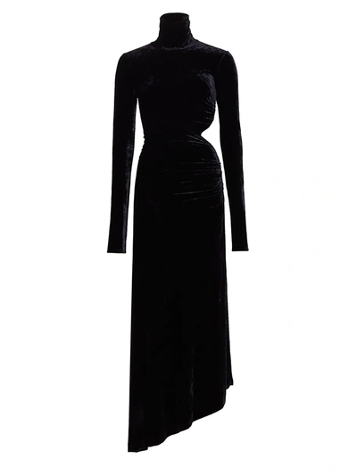 Shop A.l.c Women's Katherine Cutout Velvet Dress In Navy