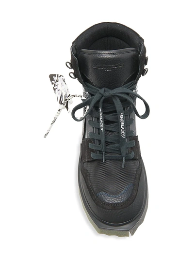 Shop Off-white Hiking Sneaker Suede-trimmed Boots In Black