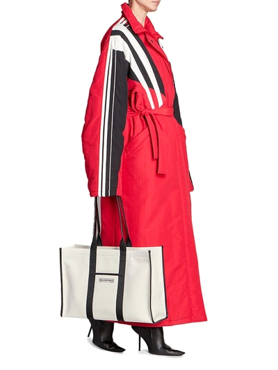 Shop Balenciaga Women's Long Tracksuit Coat In Red