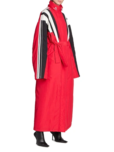 Shop Balenciaga Women's Long Tracksuit Coat In Red