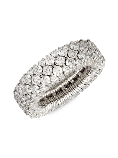 Shop Roberto Demeglio Women's Cashmere 18k White Gold & Diamond Stretch Ring