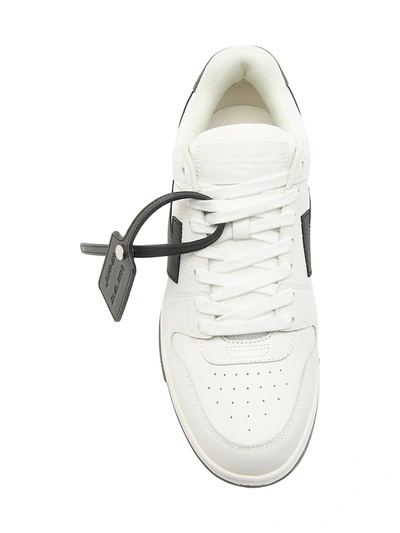 Shop Off-white Men's Out Of Office Low-top Leather Sneakers In White Black