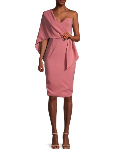 Alice Cape Sleeve Cocktail Dress In Dusty Rose | ModeSens
