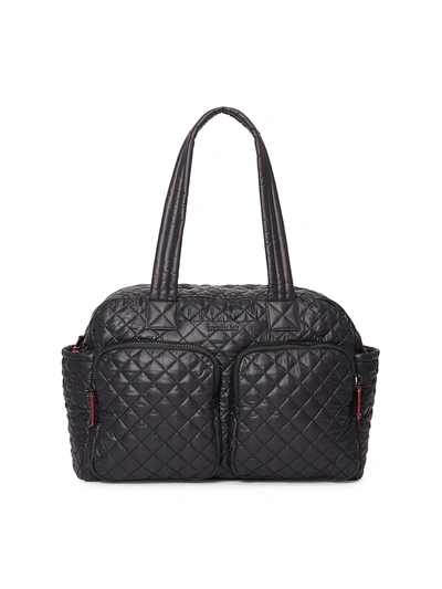 Shop Mz Wallace Women's Nik Quilted Nylon Tote In Black
