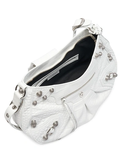 Shop Balenciaga Women's Medium Le Cagole Leather Shoulder Bag In Medium Grey