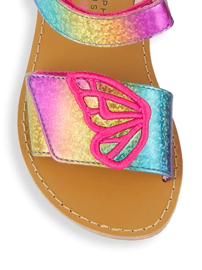 Shop Sophia Webster Little Girl's & Girl's Butterfly Sandals In Rainbow Confetti