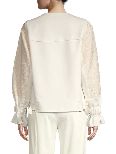 Shop Kobi Halperin Women's Cassie Textured Jacket In Ivory