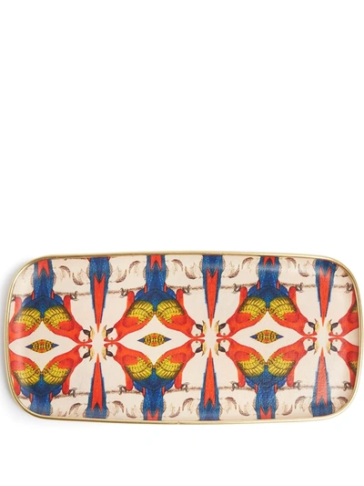 Shop Les-ottomans Patch Nyc Rectangular Tray In Nude