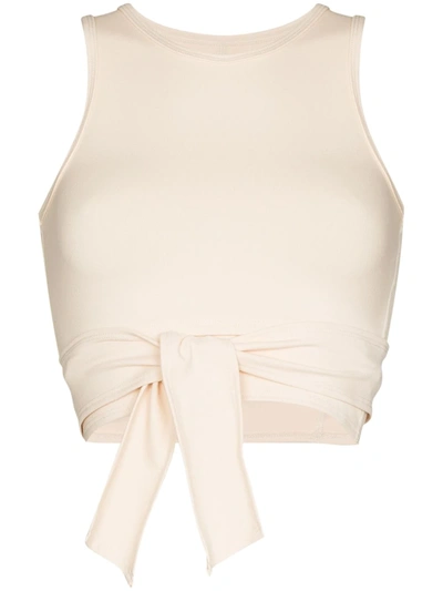 Live The Process Ballet Tie-detail Performance Top In Nude