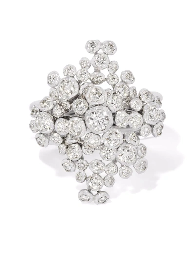 Shop Annoushka 18kt White Gold Marguerite Diamond Cocktail Ring In Silber
