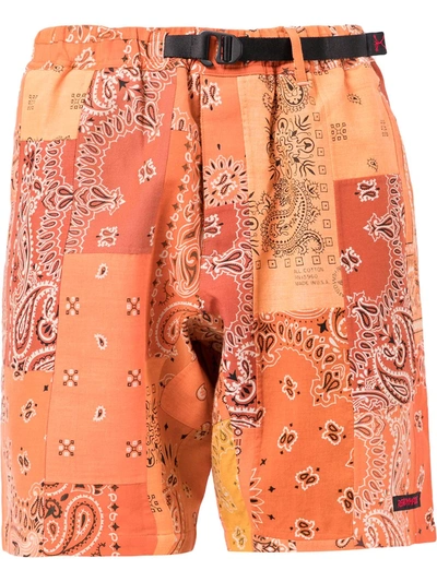 Shop Readymade Paisley-print Buckle-fastening Shorts In Orange