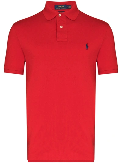 Shop Polo Ralph Lauren Polo Pony Short-sleeve Polo Shirt In Rot