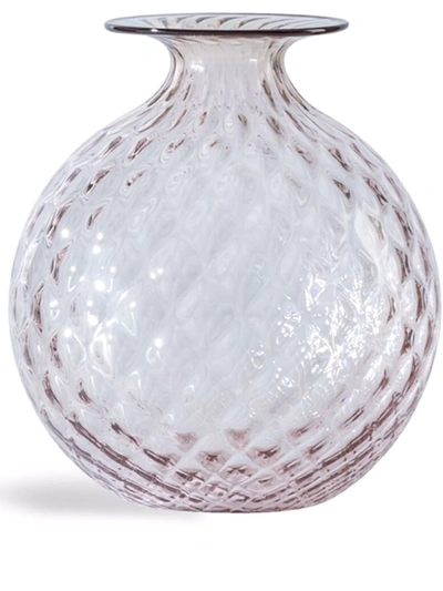 Shop Venini Monofiori Balloton Vase In Rosa