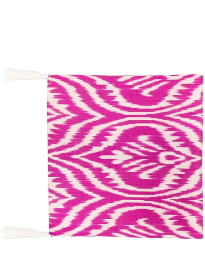Shop Les Ottomans Ikat Table Runner In Nude