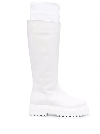 Shop Le Silla Ranger Knee-high Boots In Weiss