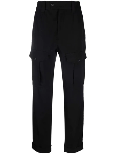 Shop Alexander Mcqueen Straight-leg Utility Trousers In Schwarz