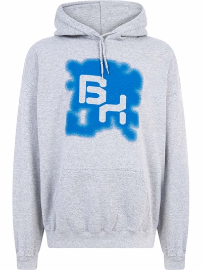 Shop Brockhampton Spray Logo-print Hoodie In Grey