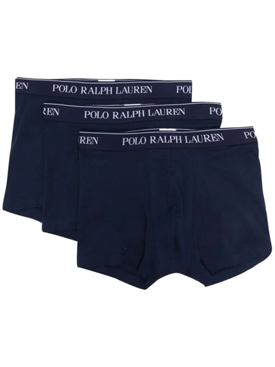 Shop Polo Ralph Lauren Logo Waistband Boxer Briefs In 蓝色