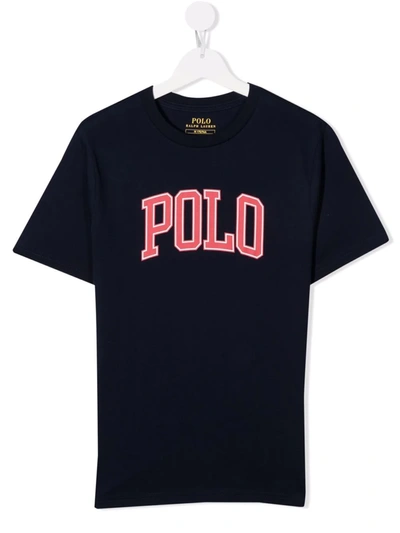 Polo Ralph Lauren Logo-print Cotton T-shirt In 蓝色
