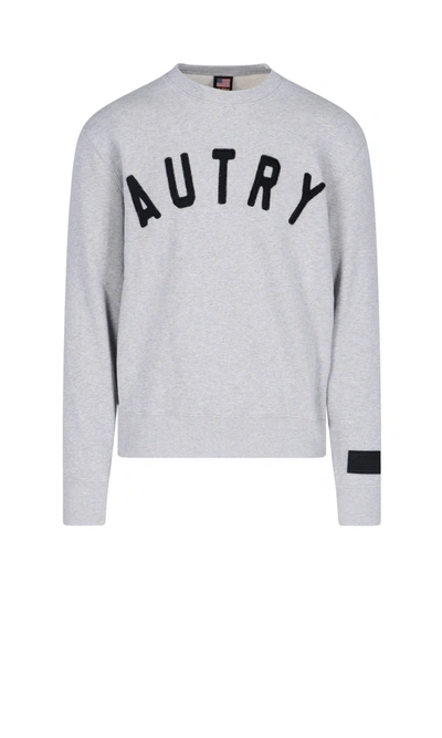 Shop Autry Logo Sweatshirt In Gray