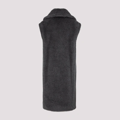 Shop Max Mara Eclisse Teddy Vest Gilet In Grey