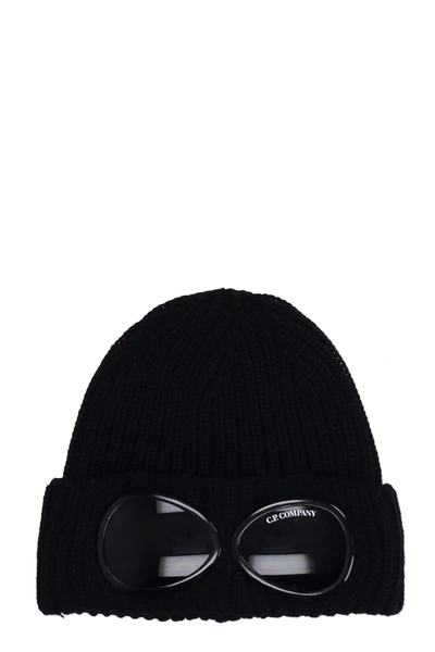 Shop C.p. Company Hats In Black Wool