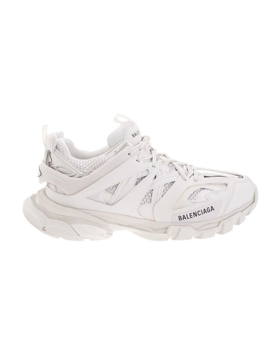 Shop Balenciaga Man White Track Sneakers