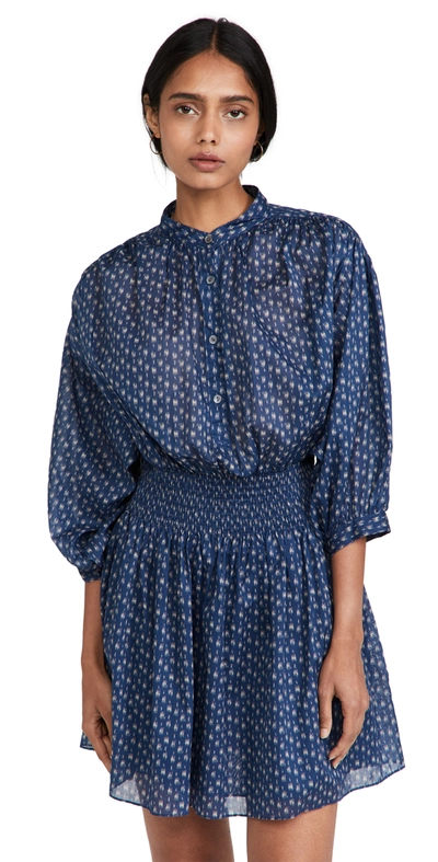 Shop Rebecca Taylor Long Sleeve Ikat Shirtdress