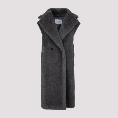 Shop Max Mara Eclisse Teddy Vest In Grey