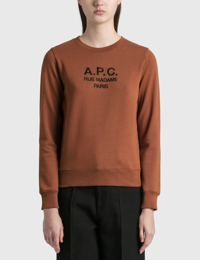 Shop Apc Tina Sweatshirt In Red