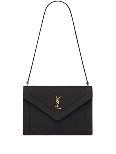 Shop Saint Laurent Gaby Envelope Bag In Black