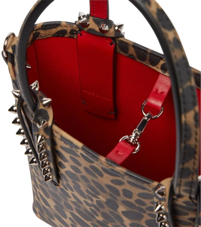 Shop Christian Louboutin Cabata Mini Leopard-printed Tote Bag In Multicoloured