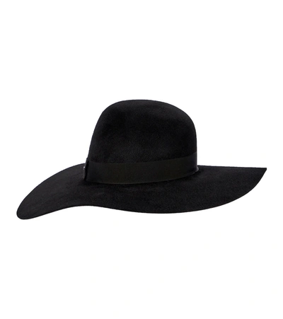 Shop Saint Laurent Felted Hat In Black