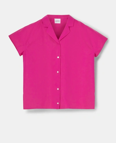 Shop Aspesi Cotton Poplin Shirt In Fuchsia