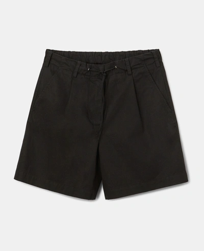 Shop Aspesi Cotton Twill Bermuda Shorts In Black