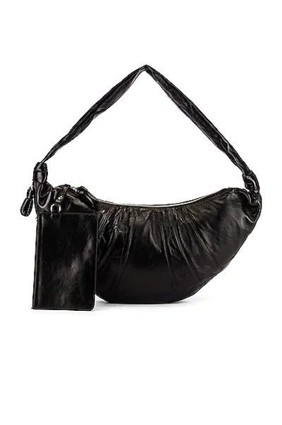 Lemaire Large Croissant Bag In Black