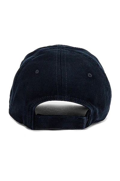 Shop Balenciaga Quest Hat In Marine Blue