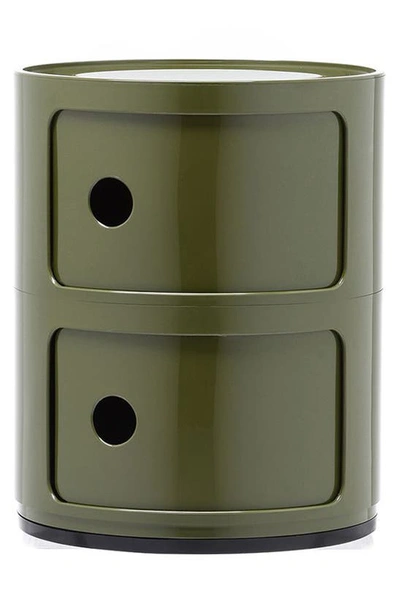 Shop Kartell Componibili Smile 2-level Drawers In Green