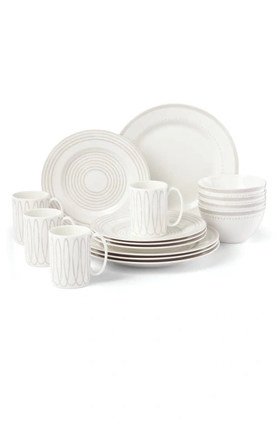 Shop Kate Spade Grey 16-piece Dinnerware Set
