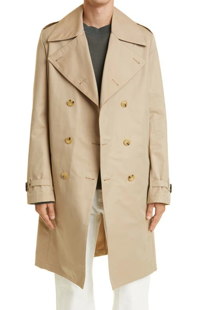 Shop Mackintosh Macintosh St. Andrews Double Breasted Trench Coat In Honey
