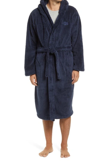 Shop Ugg Beckett Fleece Hooded Robe In Twilight