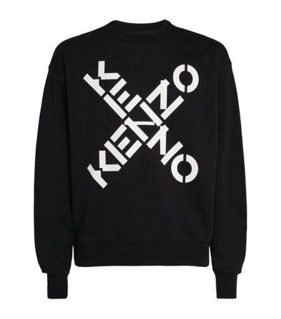 Shop Kenzo Big X Logo Sweatshirt In Black
