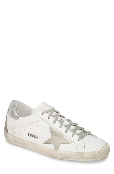 Shop Golden Goose Super Star Sneaker In White Silver Metal/ White