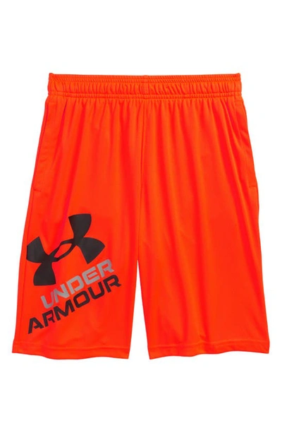 Shop Under Armour Kids' Ua Prototype 2.0 Performance Athletic Shorts In Phoenix Fire