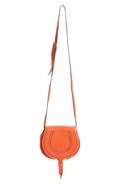 Shop Chloé Small Marcie Crossbody Bag In Radiant Orange