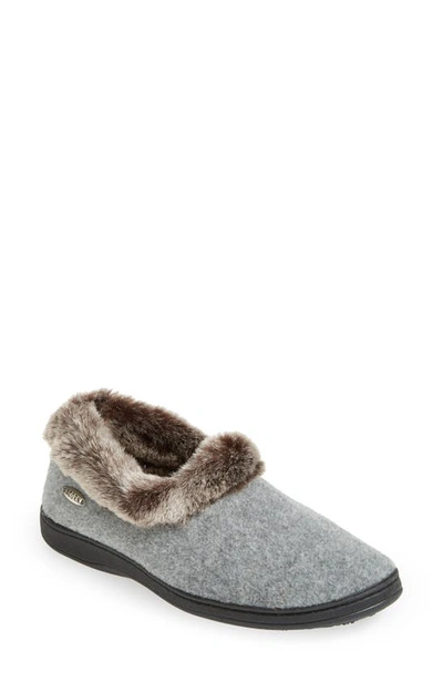 Shop Acorn Faux Fur Slipper In Stone