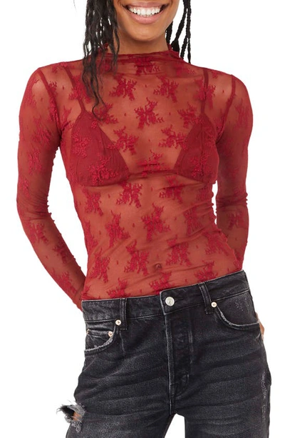 Shop Free People Lady Lux Layering Top In Holly Berry