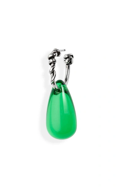 Shop Alexander Mcqueen Single Drop Earring In Green
