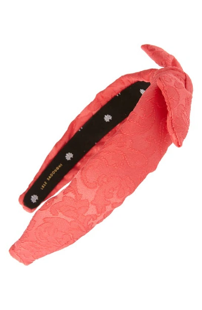 Shop Lele Sadoughi Knotted Jacquard Headband In Watermelon