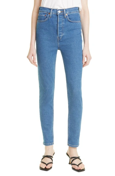 Shop Re/done '90s Ultra High Waist Skinny Jeans In 70s Blue